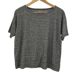 Eileen Fisher Gray black and white hemp organic cotton tee size xsmall
